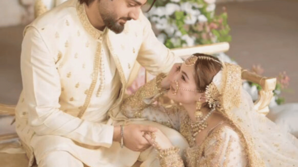 latest wedding photoshoot of Hania Aamir and Zaviyar Nauman