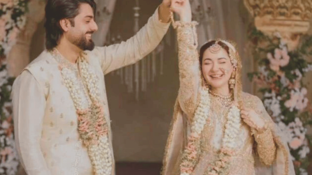 latest wedding photoshoot of Hania Aamir and Zaviyar Nauman